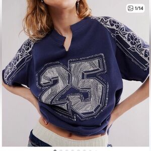 Free people rose sweatshirt size XS